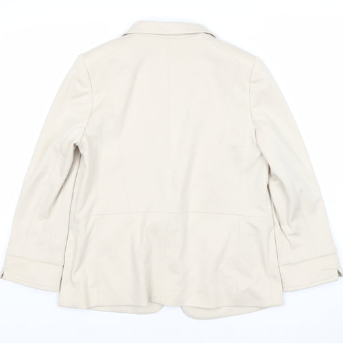 Wallis Women’s Beige Blazer Jacket Size 10 Regular Fit Workwear