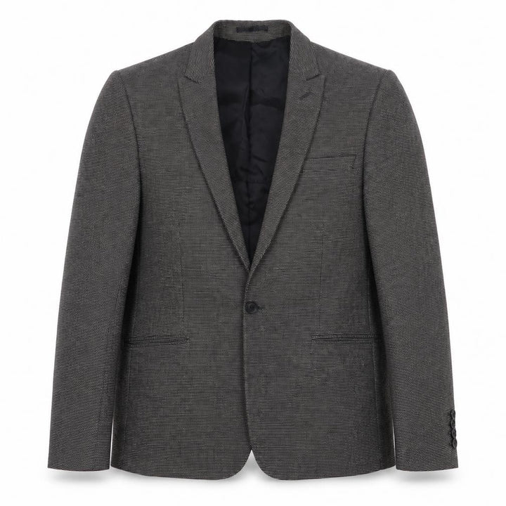 Junk de Luxe Men's Grey Slim Fit Checked Blazer Jacket Size 46
