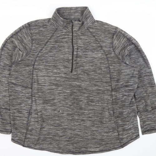 St John's Bay Womens Grey 2XL Pullover Sweatshirt Activewear
