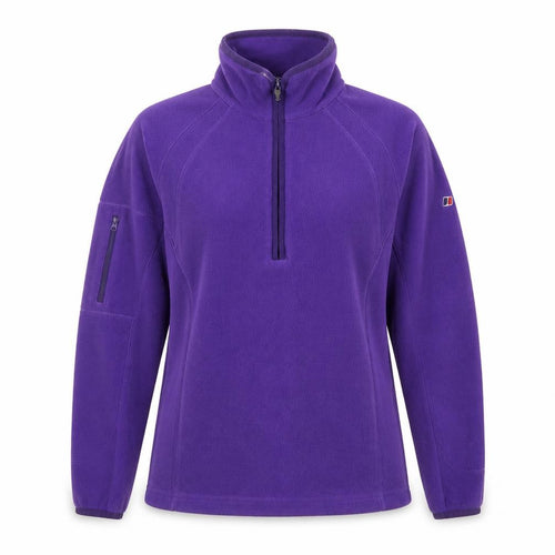 Berghaus Women’s Purple Fleece Sweatshirt UK 12 1/2 Zip Outdoor Hiking