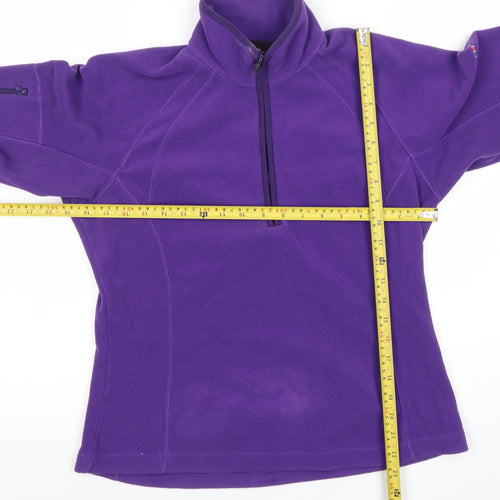 Berghaus Women’s Purple Fleece Sweatshirt UK 12 1/2 Zip Outdoor Hiking