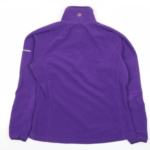 Berghaus Women’s Purple Fleece Sweatshirt UK 12 1/2 Zip Outdoor Hiking