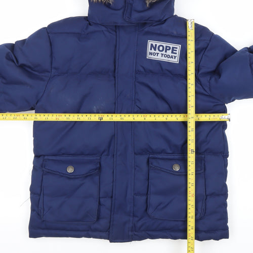 Y.F.K Boys Blue 9-10 Years Puffer Jacket Winter Hooded Coat