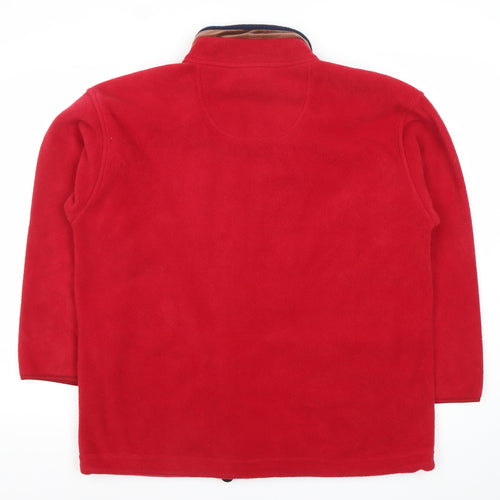 Hot Chilli Men Red Fleece Full Zip Jacket Size M Outdoor Hiking