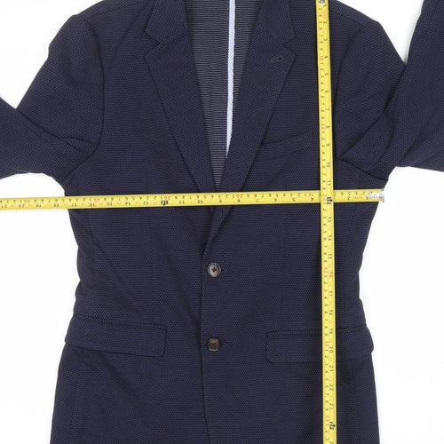 Easy & Company Men's Blue Slim Fit Blazer Jacket Size S
