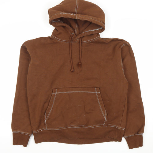 Zara Women’s Brown Pullover Hoodie Size S Cotton Blend