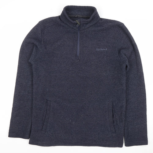Peter Storm Unisex Blue Small Pullover 1/2 Zip Sweatshirt