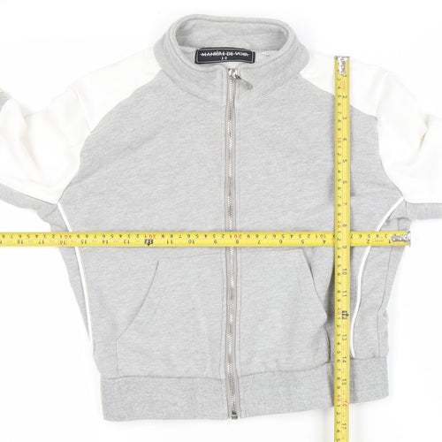 Manière De Voir Women’s Grey Full Zip Sweatshirt Size 10