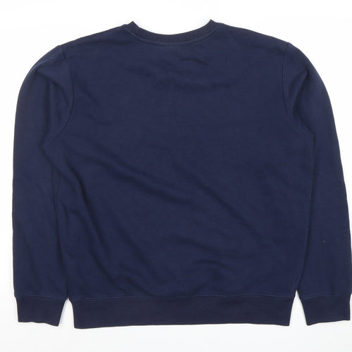 Fila Womens Navy Blue Logo Sweatshirt Medium Pullover Crew Neck