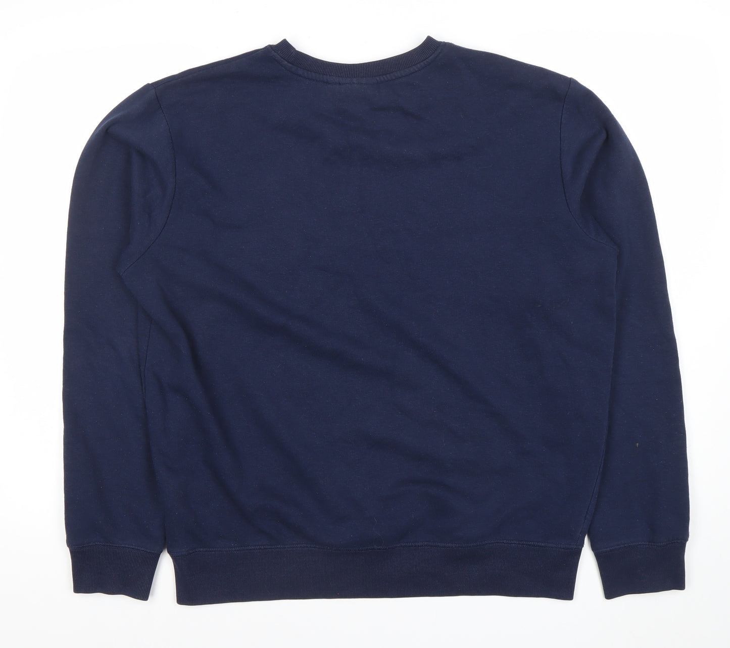 Fila Womens Navy Blue Logo Sweatshirt Medium Pullover Crew Neck