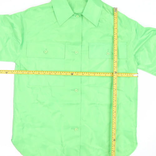 ASOS Design Womens Green Size 8 Basic Polyester Button Jacket