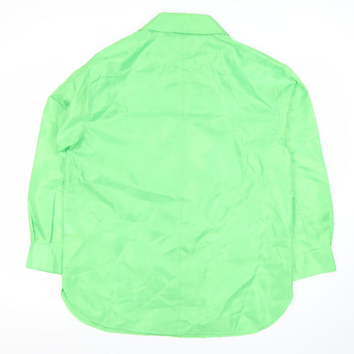 ASOS Design Womens Green Size 8 Basic Polyester Button Jacket