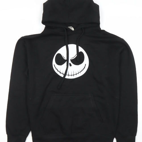 Club Classic Mens Black Pullover Hoodie S Jack Skellington Graphic Print
