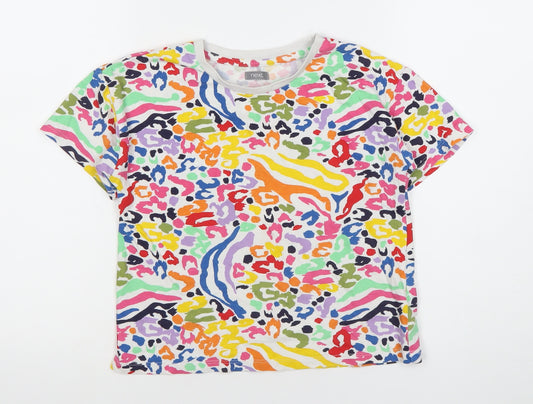 Next Girls Multicoloured Animal Print Cotton T-Shirt 7 Years