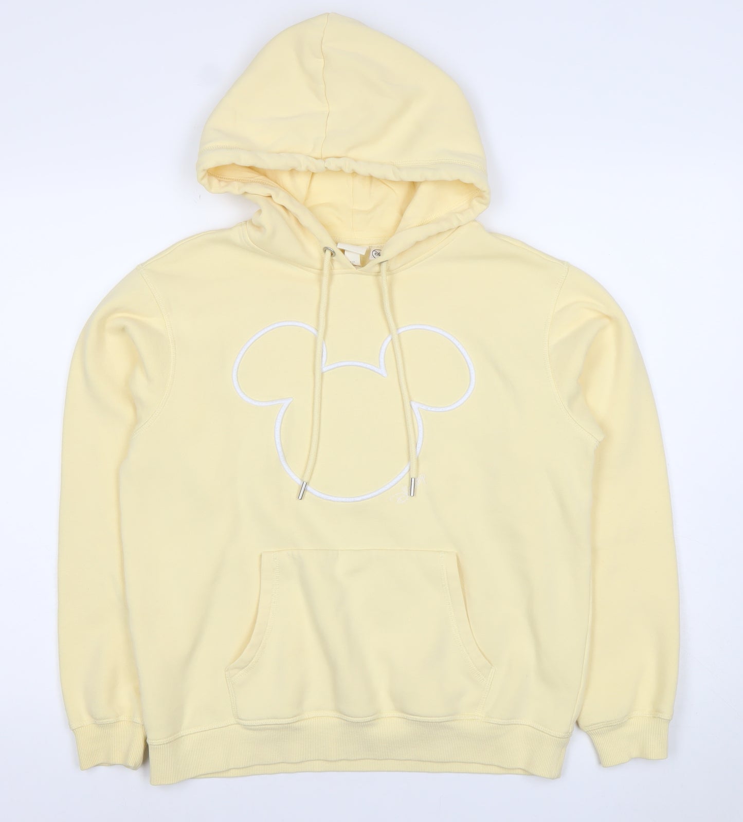 H&M Women Yellow Disney Mickey Mouse Pullover Hoodie Size S