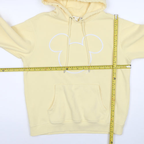 H&M Women Yellow Disney Mickey Mouse Pullover Hoodie Size S