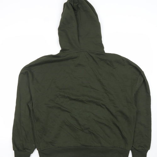 EGO Women’s Green Pullover Hoodie UK 8 Logo Sport Sweatshirt