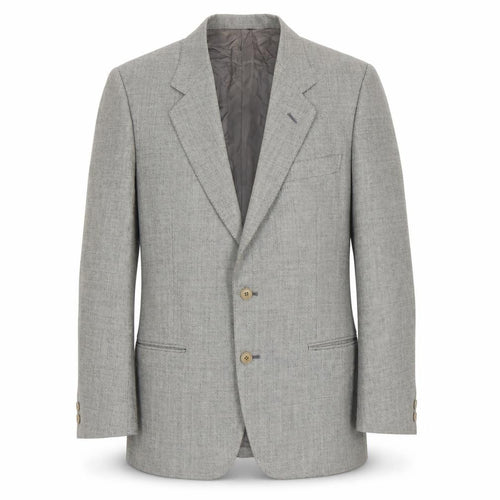 Lanvin Men Grey Wool Blazer Jacket Size 40 Regular Notch Lapel