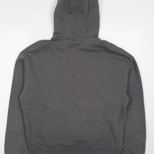 Zara Men Grey Pullover Hoodie Small Fleece Long Sleeve Casual