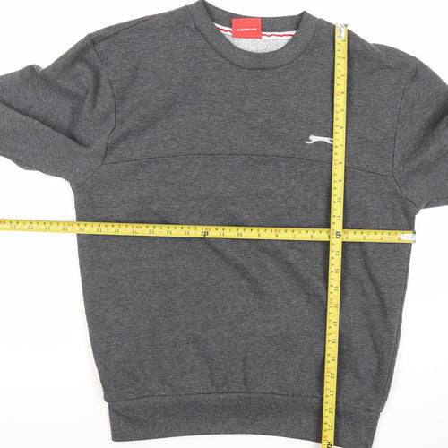 Slazenger Men's Grey Crew Neck Sweatshirt Size M Sports Pullover