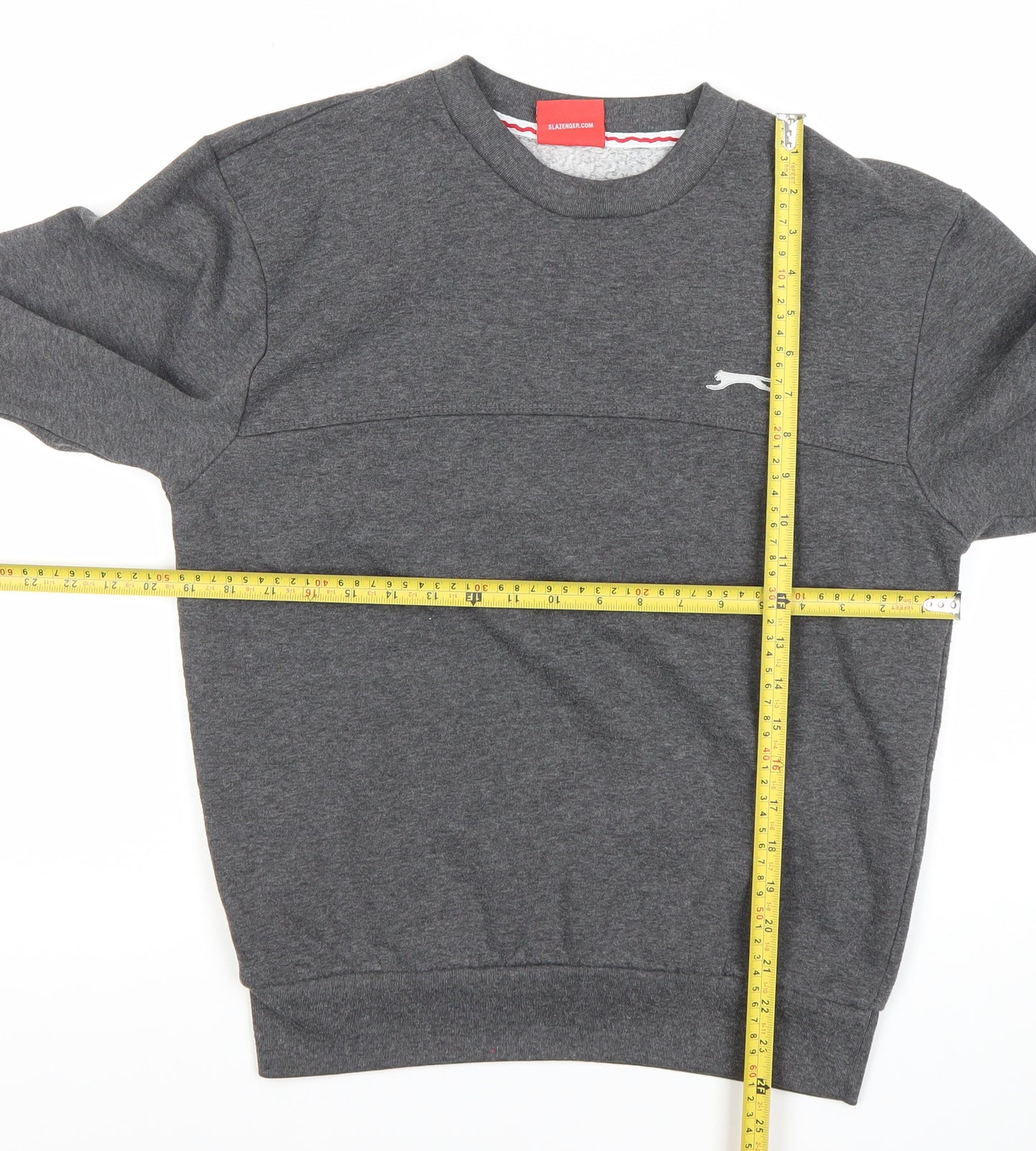 Slazenger Men's Grey Crew Neck Sweatshirt Size M Sports Pullover