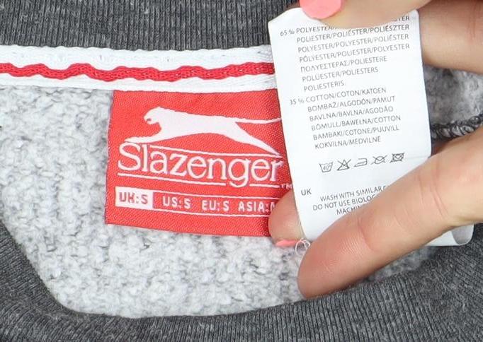 Slazenger Men's Grey Crew Neck Sweatshirt Size M Sports Pullover