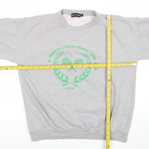 PrettyLittleThing Womens Grey Small Pullover Sweatshirt Tennis Logo