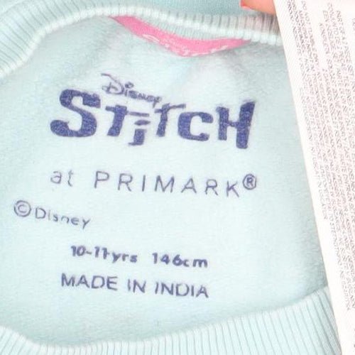 Primark Disney Girls Blue Stitch Sweatshirt 10 Years Pullover Christmas