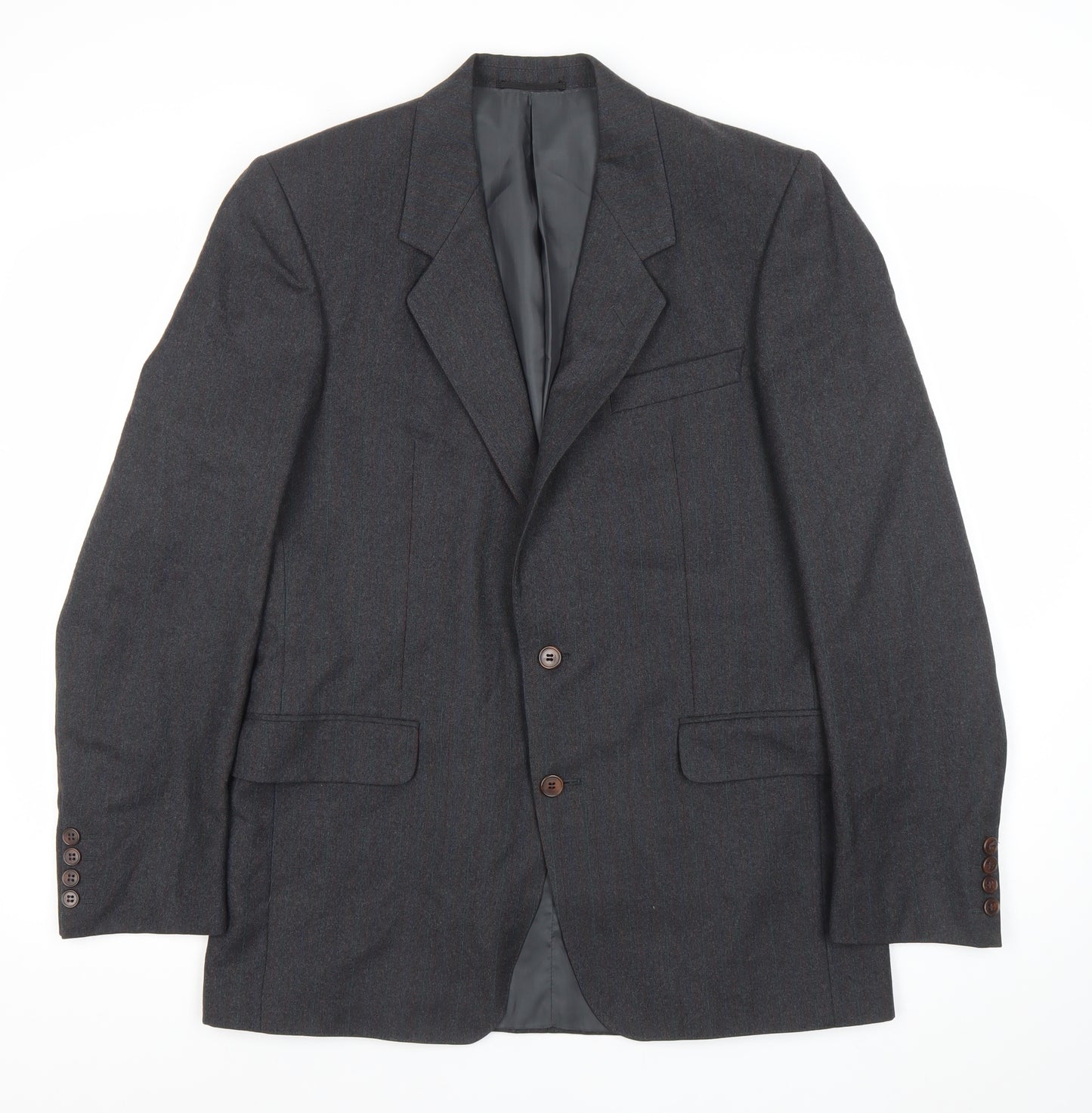 The Gold Collection Men's Multicoloured Stripes Wool Blazer Jacket 40R Classic Fit