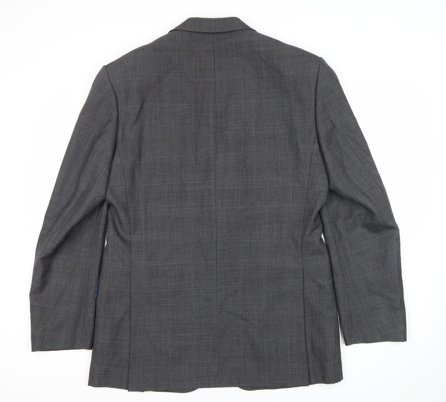 Marks and Spencer Men’s Grey Wool Suit Jacket 38” M Regular Check