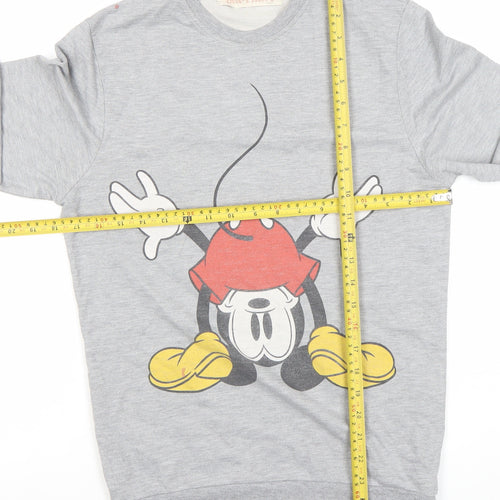 Topman Men’s Grey XS Graphic Pullover Sweatshirt Mickey Mouse