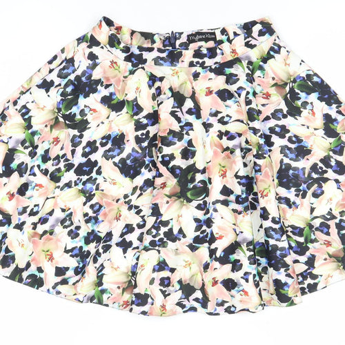 Julien Macdonald Women’s Multicoloured Floral A-Line Pleated Skirt Size 10