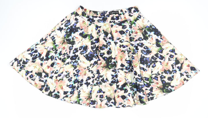 Julien Macdonald Women’s Multicoloured Floral A-Line Pleated Skirt Size 10