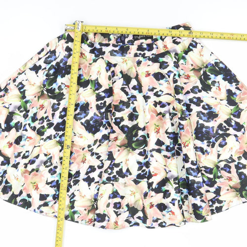 Julien Macdonald Women’s Multicoloured Floral A-Line Pleated Skirt Size 10