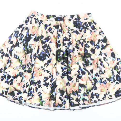 Julien Macdonald Women’s Multicoloured Floral A-Line Pleated Skirt Size 10