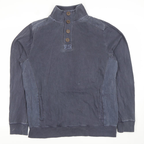 Peter Storm Men’s Blue Henley Sweatshirt Medium Long Sleeve