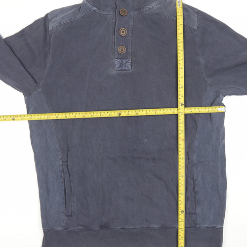 Peter Storm Men’s Blue Henley Sweatshirt Medium Long Sleeve