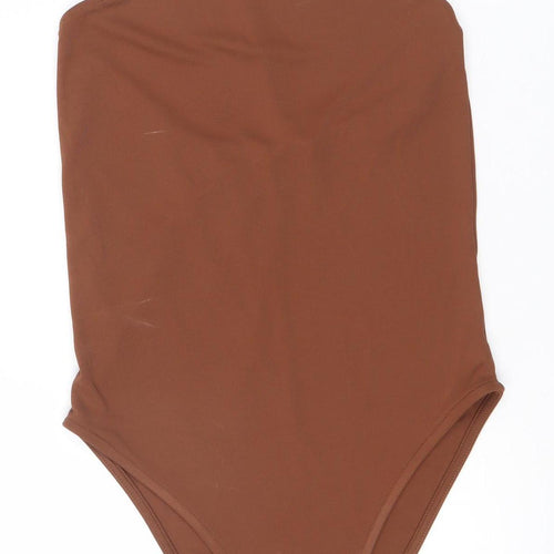 Zara Women Brown Bodysuit Size 10 Sleeveless Scoop Neck