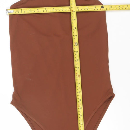 Zara Women Brown Bodysuit Size 10 Sleeveless Scoop Neck