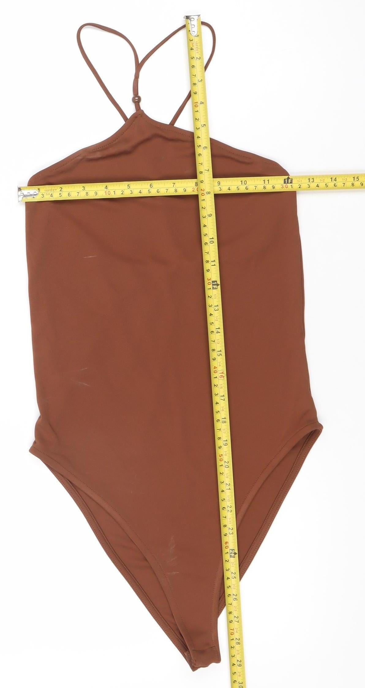 Zara Women Brown Bodysuit Size 10 Sleeveless Scoop Neck