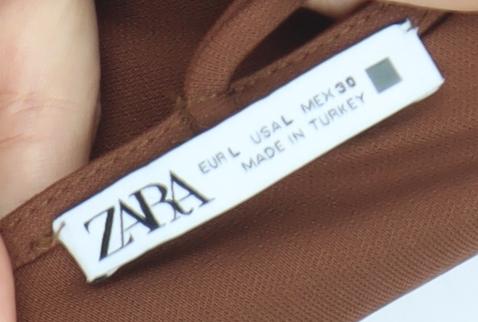 Zara Women Brown Bodysuit Size 10 Sleeveless Scoop Neck