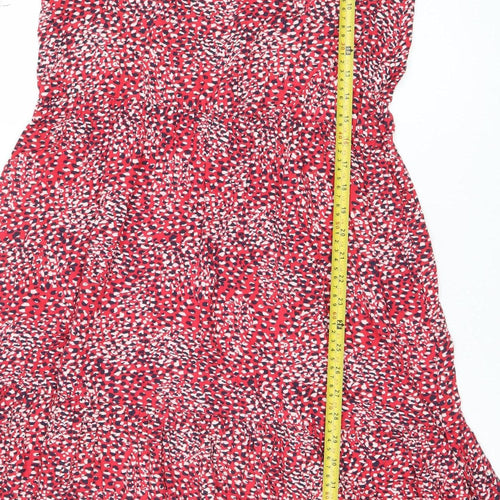 Regatta Womens Red Animal Print Midi Shift Dress Size 8