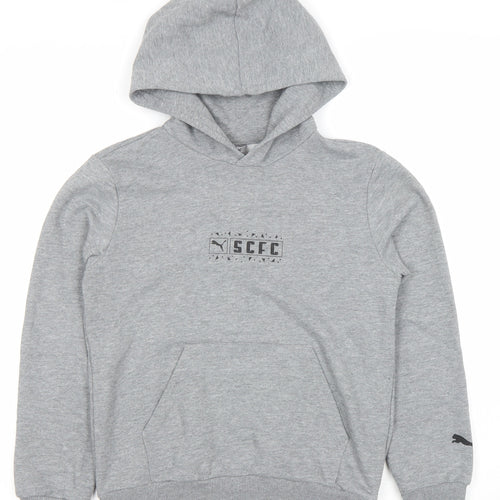 Puma Boys Grey Pullover Hoodie 11-12 Years SCFC Football Logo