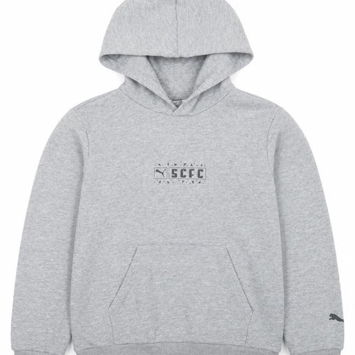 Puma Boys Grey Pullover Hoodie 11-12 Years SCFC Football Logo