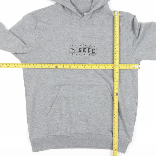 Puma Boys Grey Pullover Hoodie 11-12 Years SCFC Football Logo