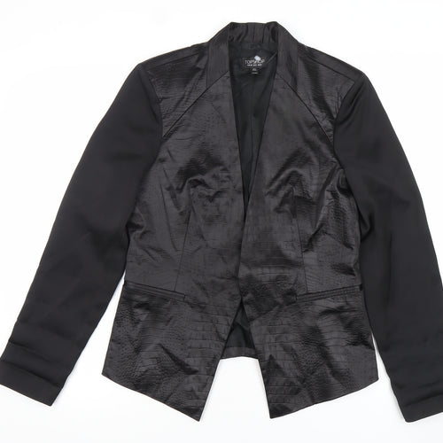 Topshop Women Black UK 12 Shawl Lapel Suit Jacket