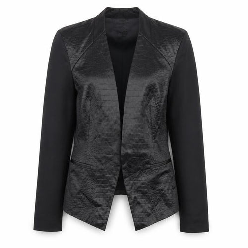 Topshop Women Black UK 12 Shawl Lapel Suit Jacket