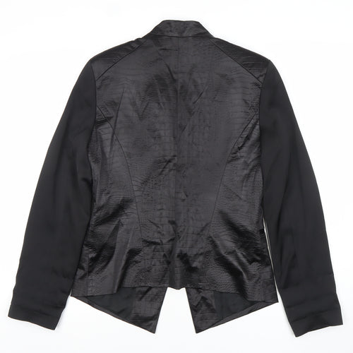 Topshop Women Black UK 12 Shawl Lapel Suit Jacket