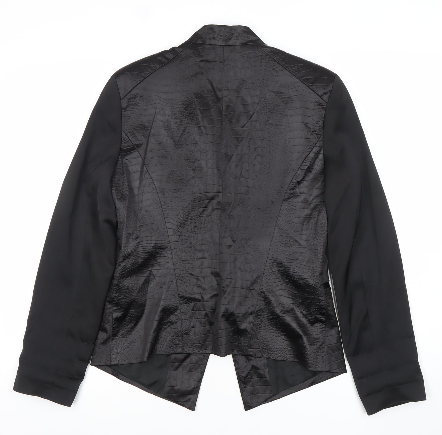 Topshop Women Black UK 12 Shawl Lapel Suit Jacket