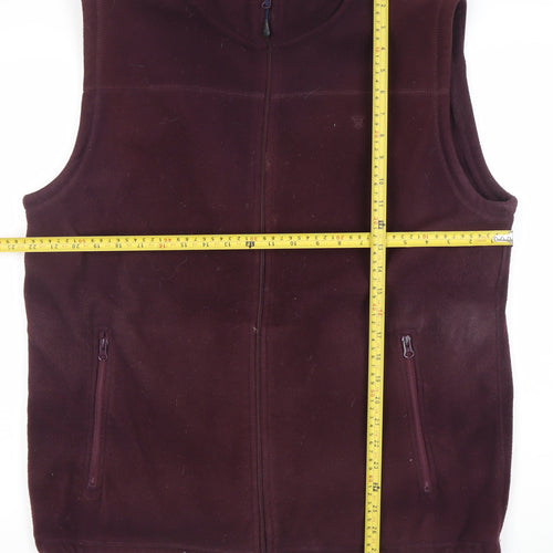 James Pringle Men's Brown Fleece Waistcoat L Full Zip Pockets